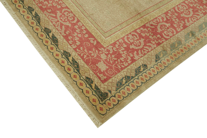 7x9 Beige Oushak Rug - 42204
