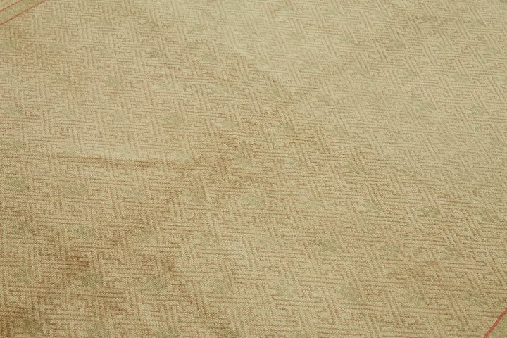 7x9 Beige Oushak Rug - 42204