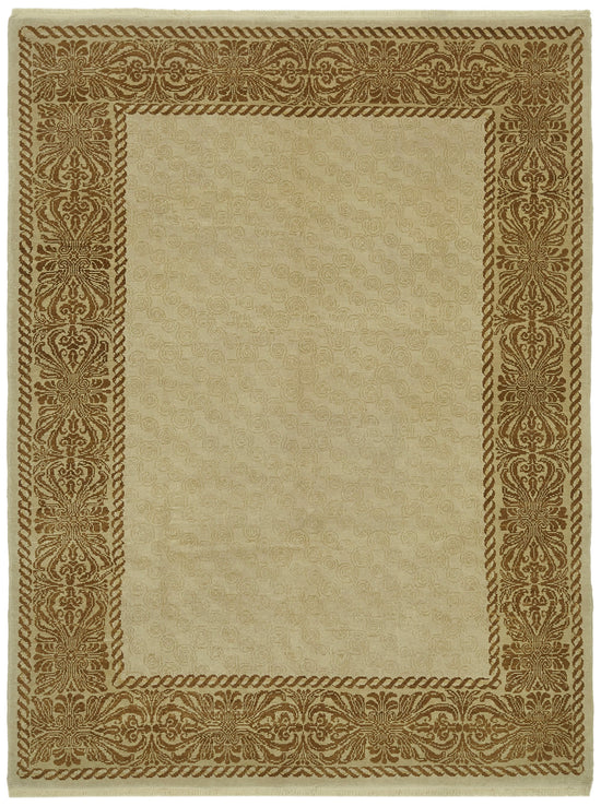 7x10 Beige Oushak Rug - 42207