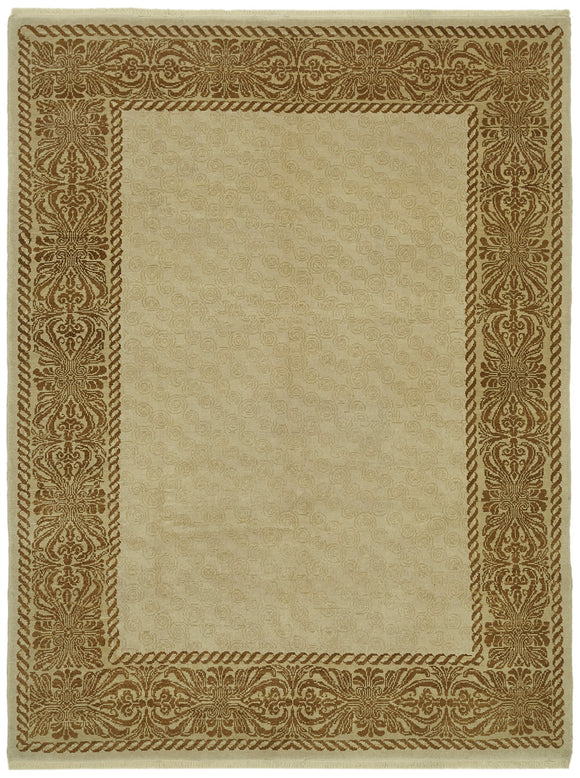 7x10 Beige Oushak Rug - 42207