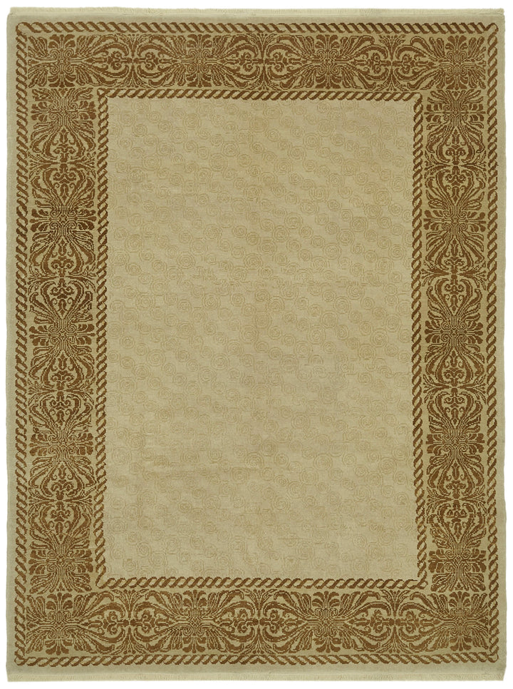 7x10 Beige Oushak Rug - 42207