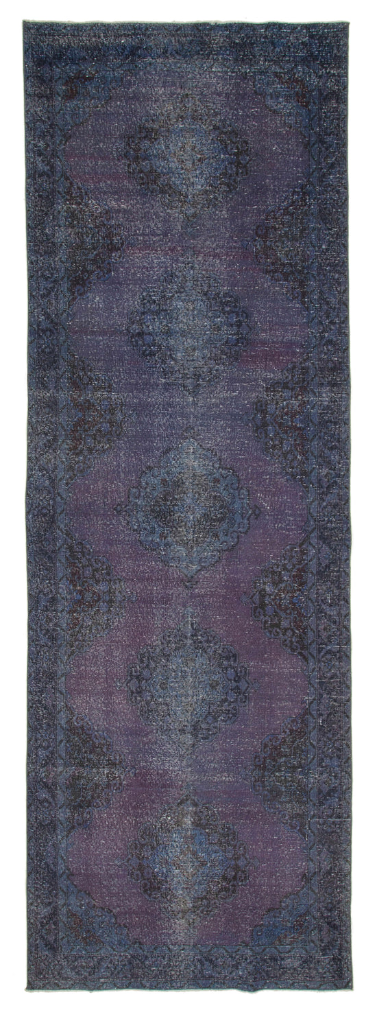 5x14 Purple Turkish Over Dyed Runner Rug - 4220