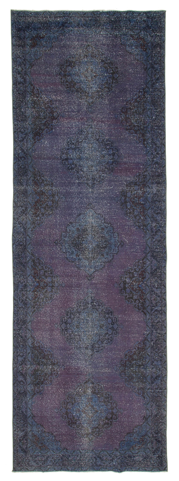 5x14 Purple Turkish Over Dyed Runner Rug - 4220