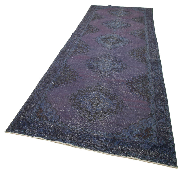 5x14 Purple Turkish Over Dyed Runner Rug - 4220