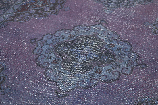 5x14 Purple Turkish Over Dyed Runner Rug - 4220