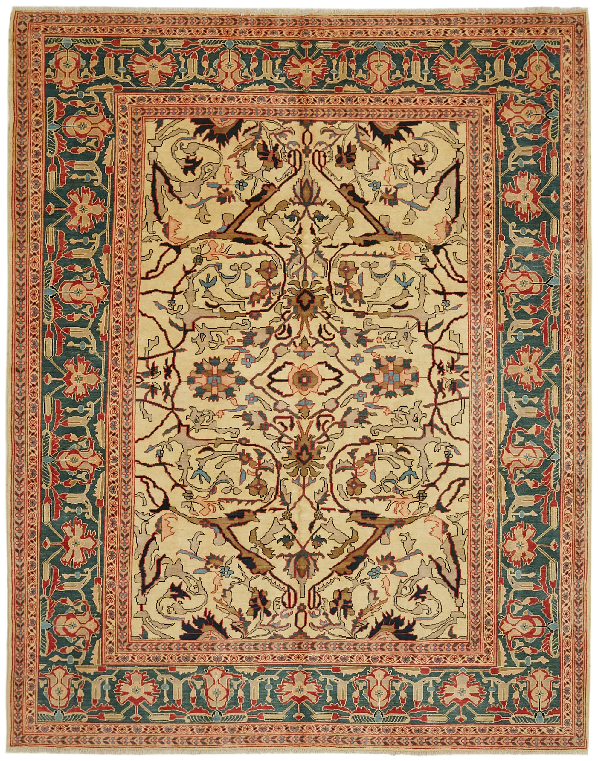 8x10 Beige Oushak Rug - 42217