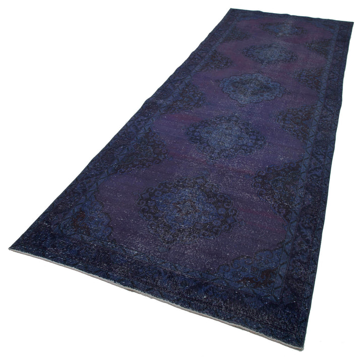 5x14 Blue Turkish Over Dyed Runner Rug - 4222