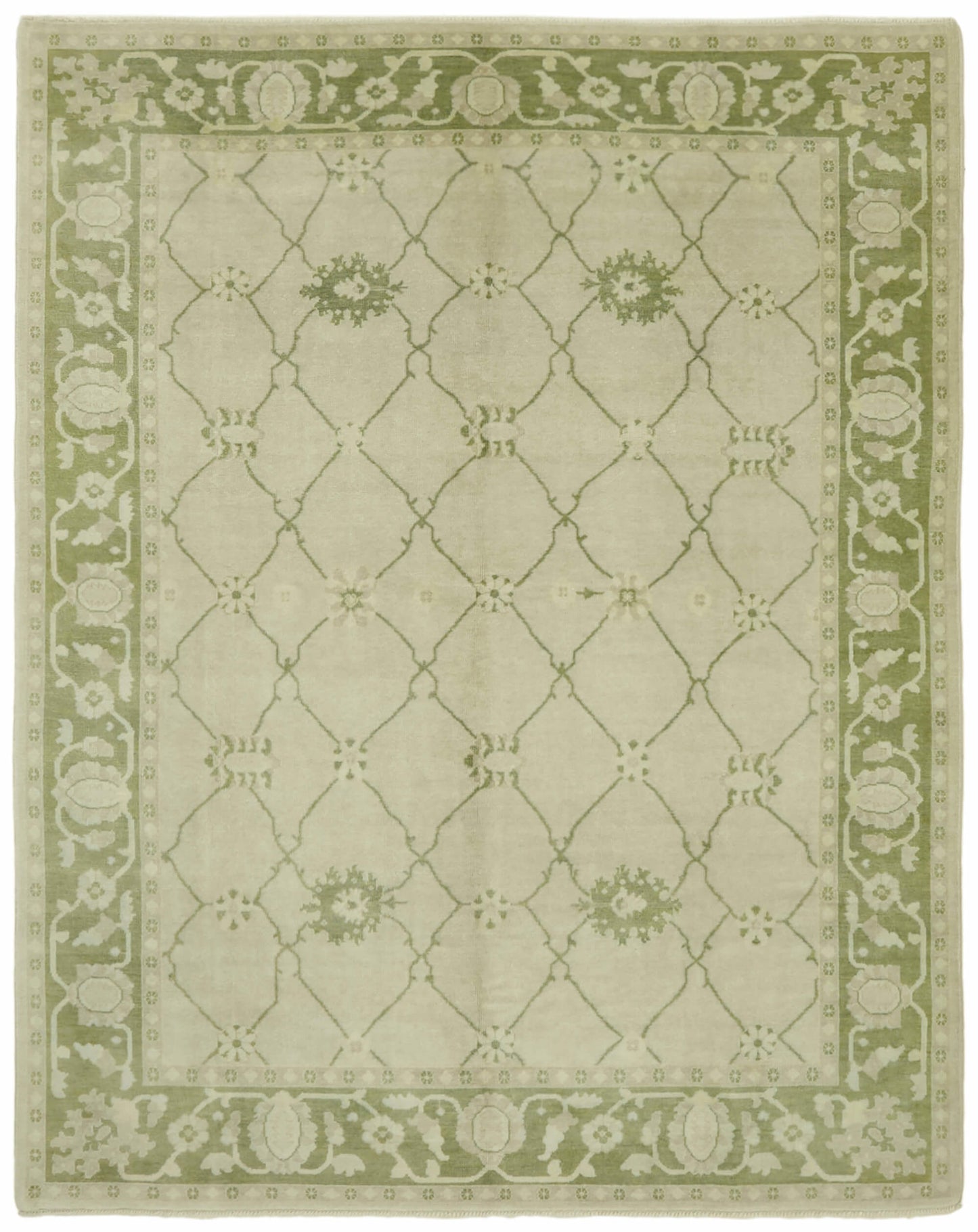 8x10 Beige Oushak Rug - 42262