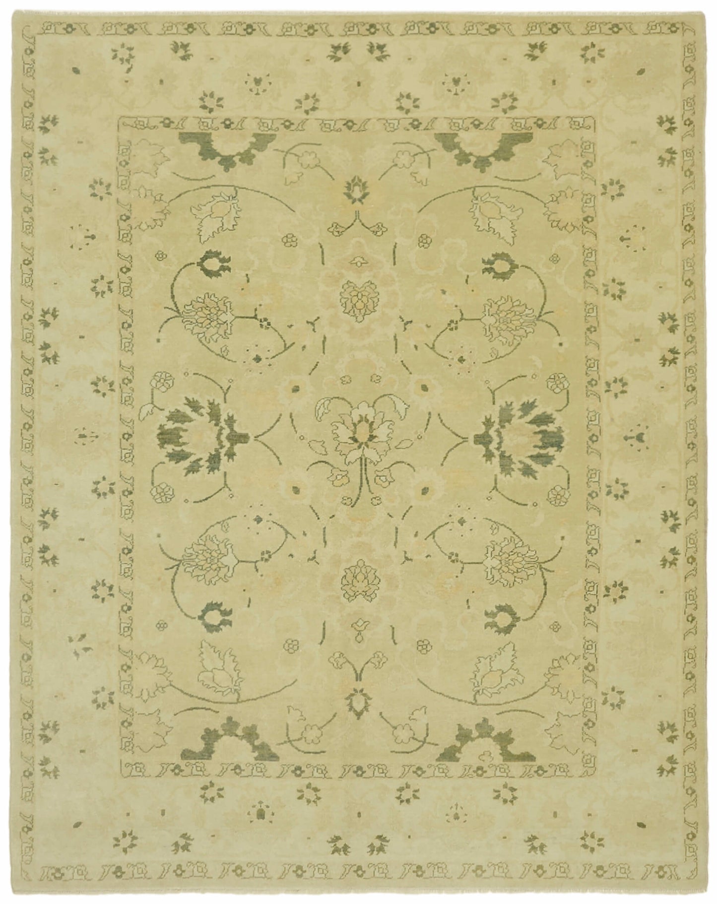 8x10 Beige Oushak Rug - 42265