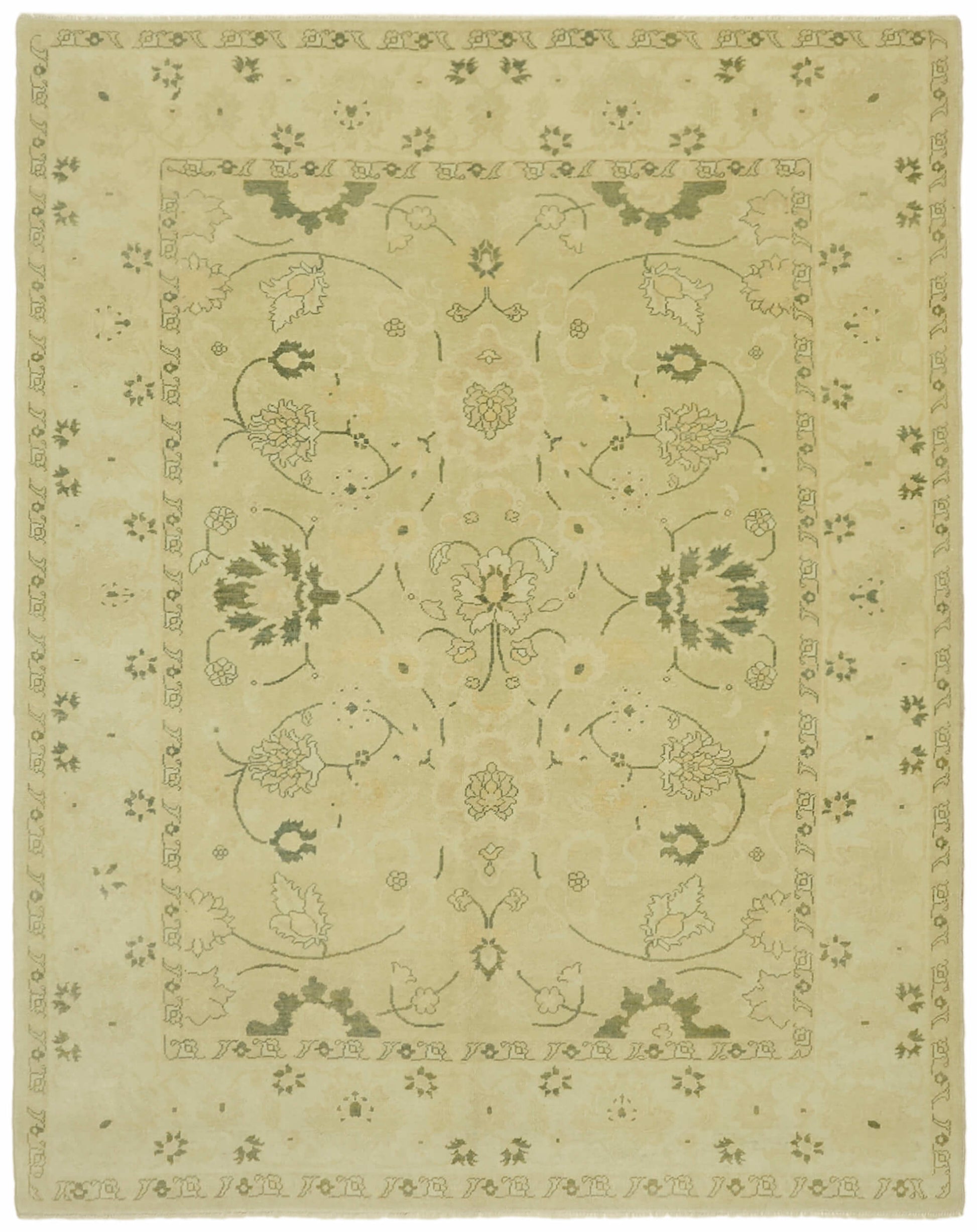 8x10 Beige Oushak Rug - 42265