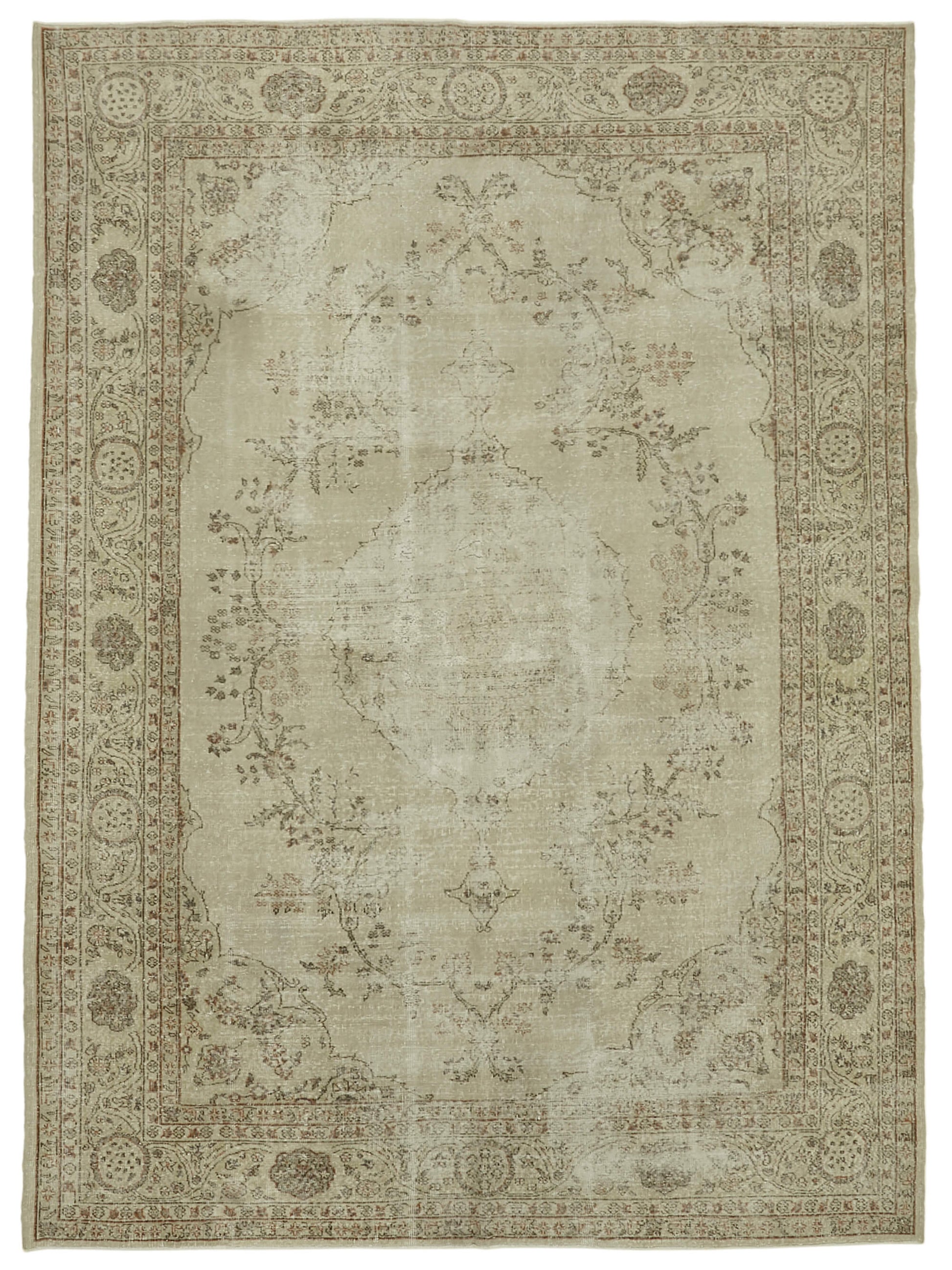 9x12 Beige Vintage Large Area Rug - 42298