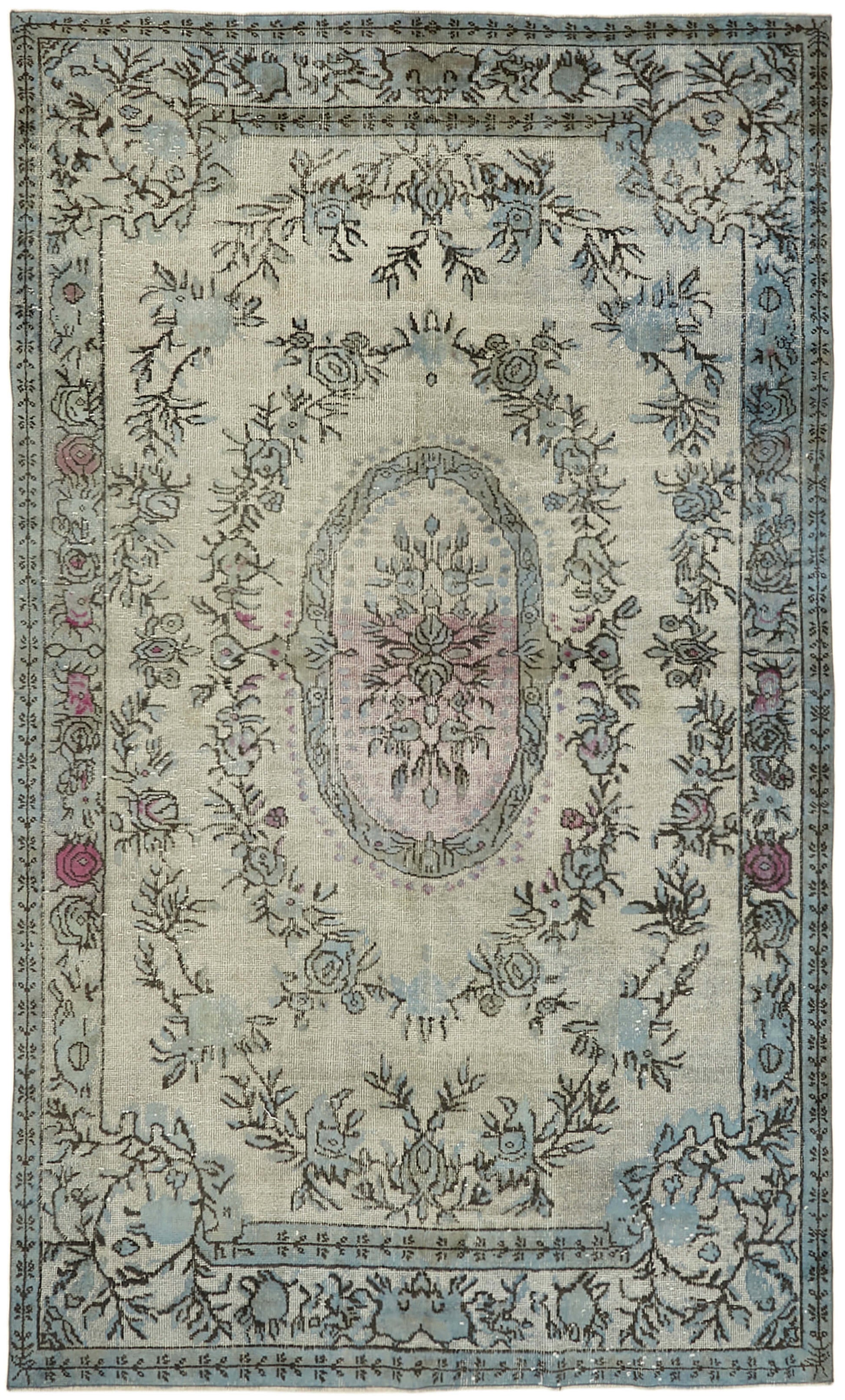 6x10 Blue Over Dyed Rug - 42411