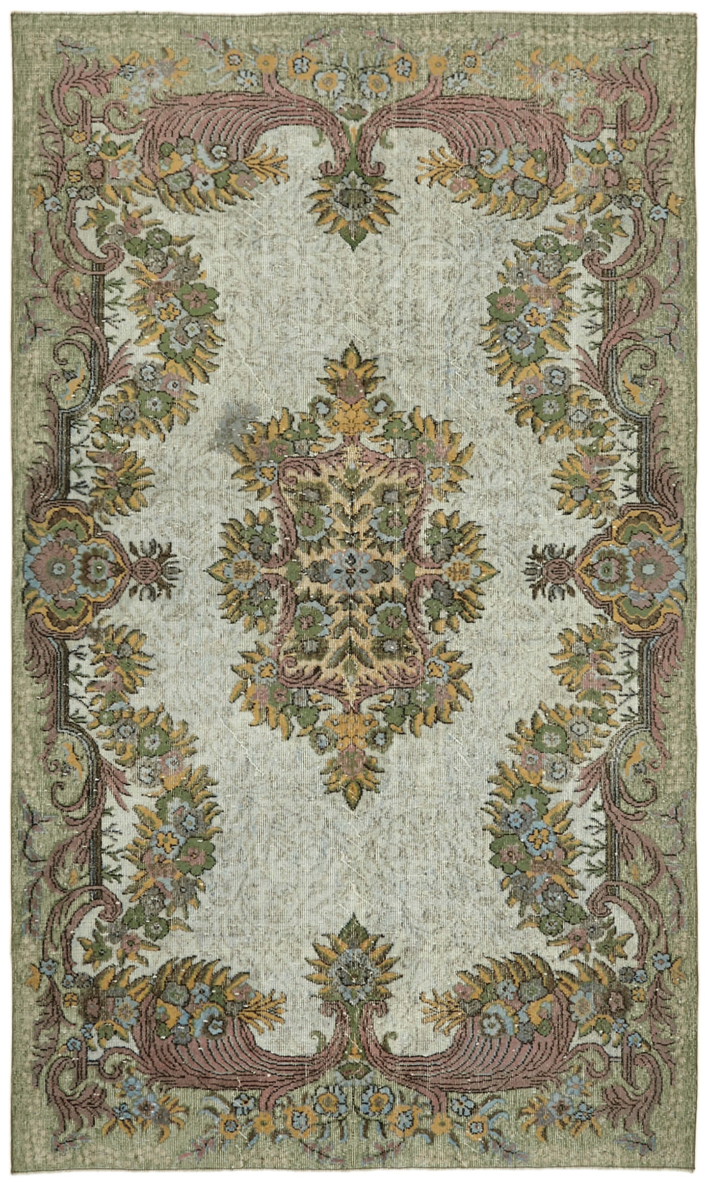 6x10 Green Over Dyed Rug - 42423
