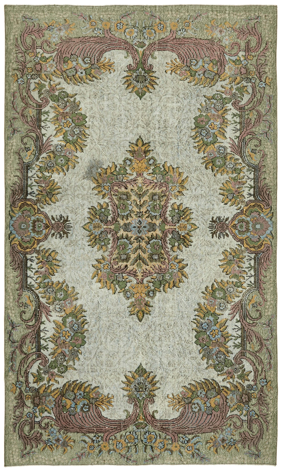 6x10 Green Over Dyed Rug - 42423