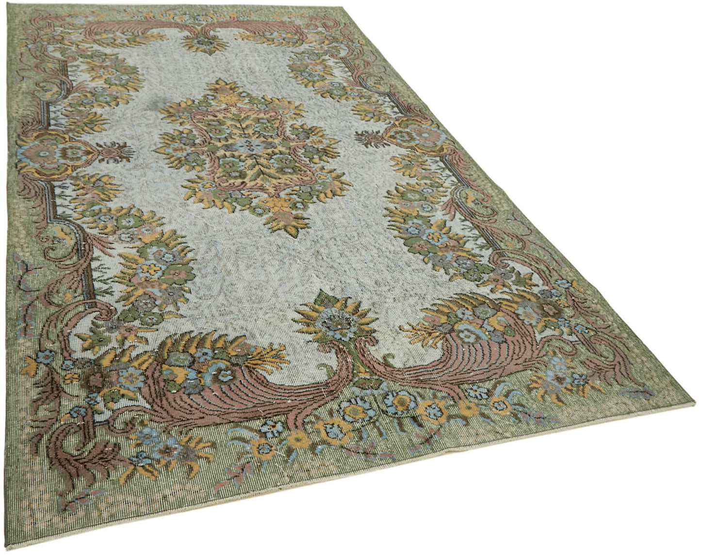 6x10 Green Over Dyed Rug - 42423