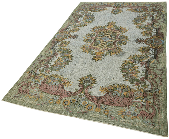 6x10 Green Over Dyed Rug - 42423