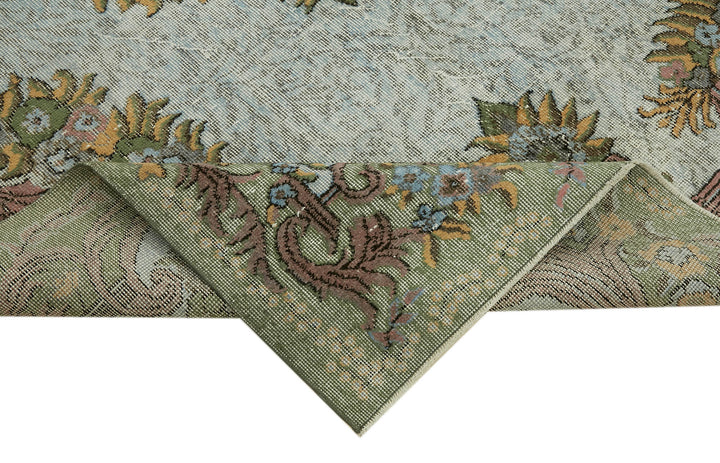 6x10 Green Over Dyed Rug - 42423