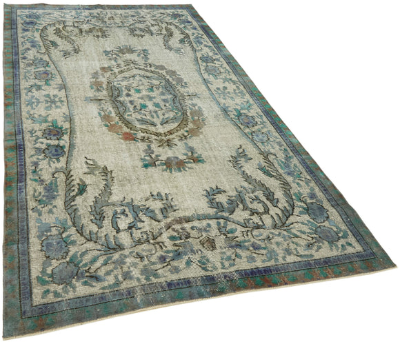 5x10 Blue Over Dyed Rug - 42443