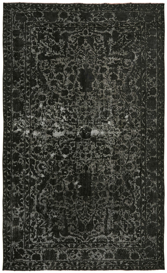 5x9 Black Over Dyed Rug - 42450