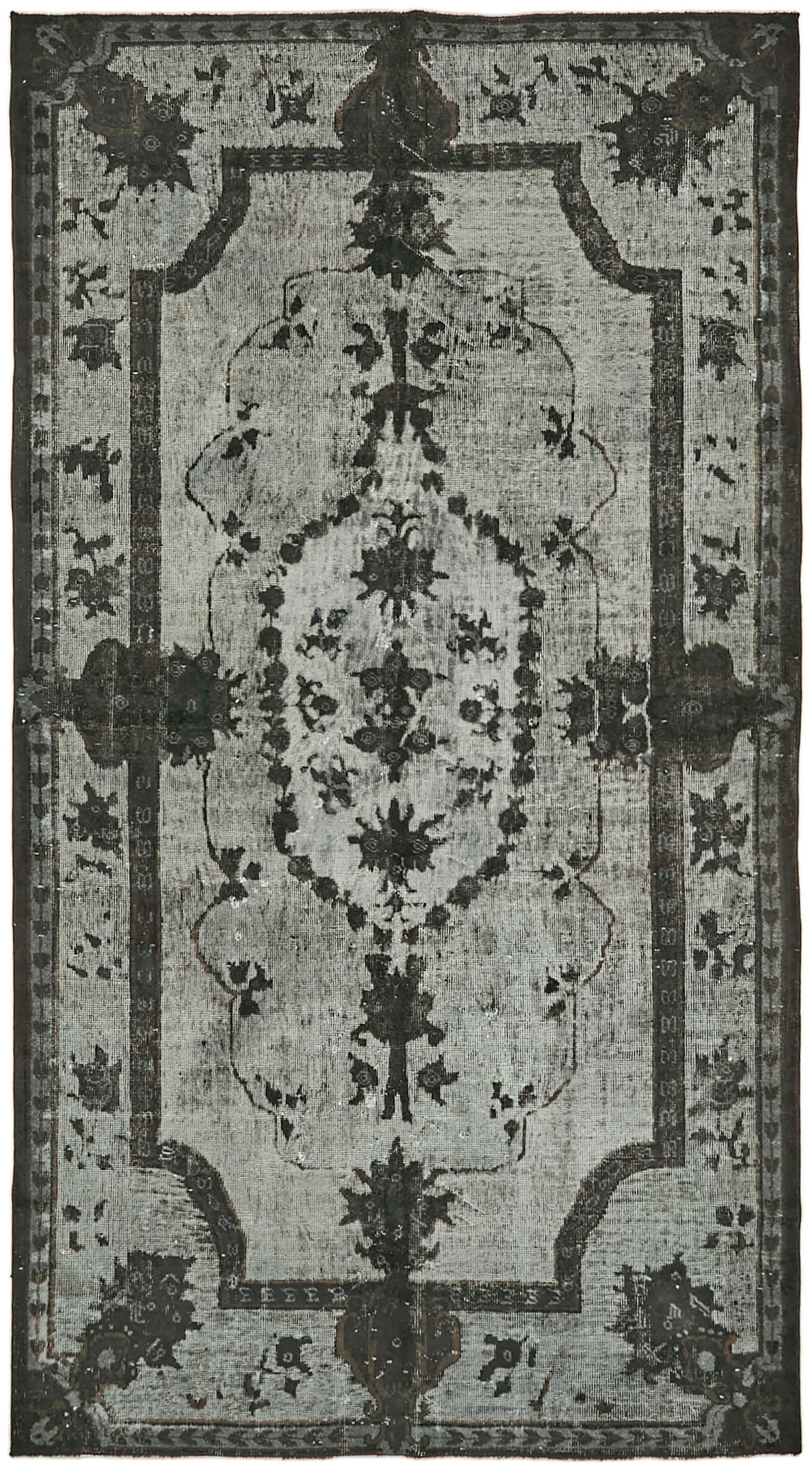 5x10 Black Over Dyed Rug - 42475