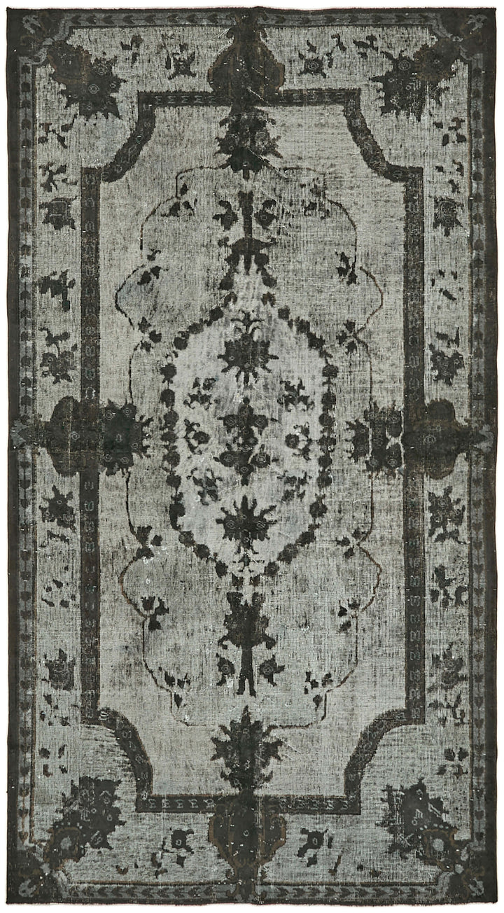 5x10 Black Over Dyed Rug - 42475