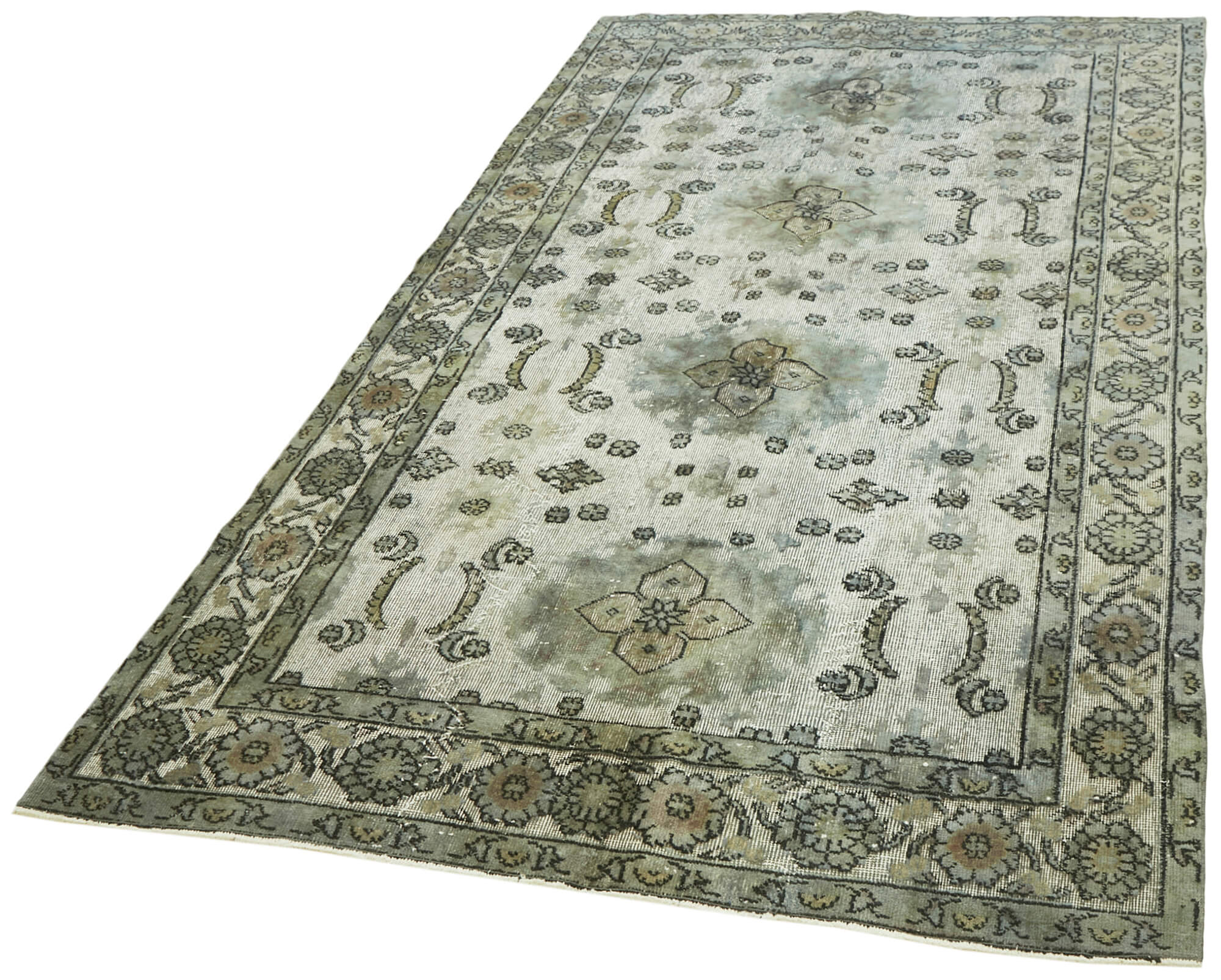 6x9 Vintage Hand-Carved Turkish Rug - 42577