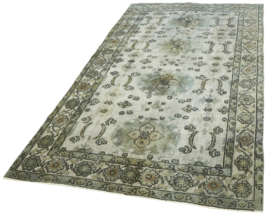 6x9 Vintage Hand-Carved Turkish Rug - 42577