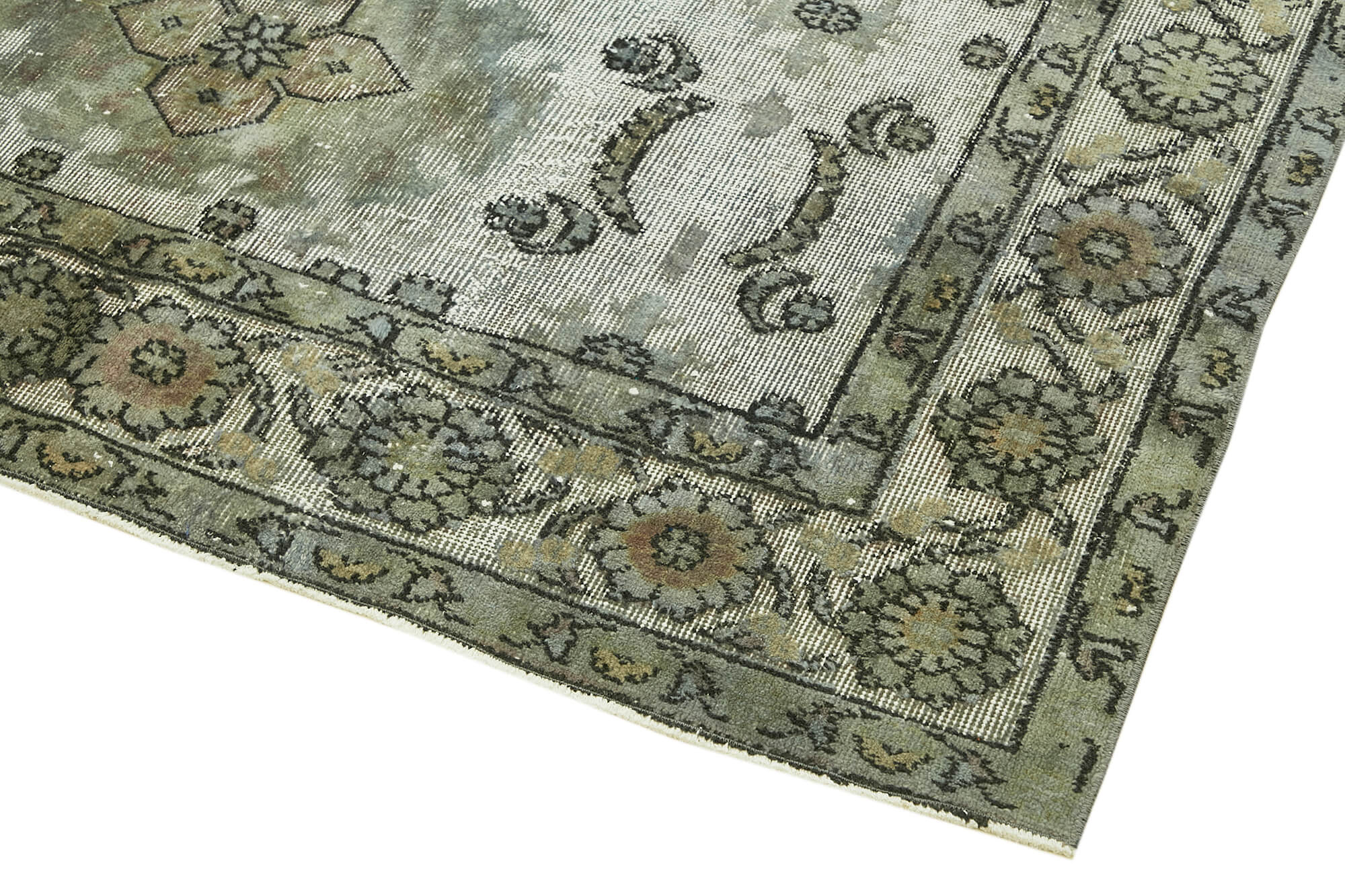 6x9 Vintage Hand-Carved Turkish Rug - 42577