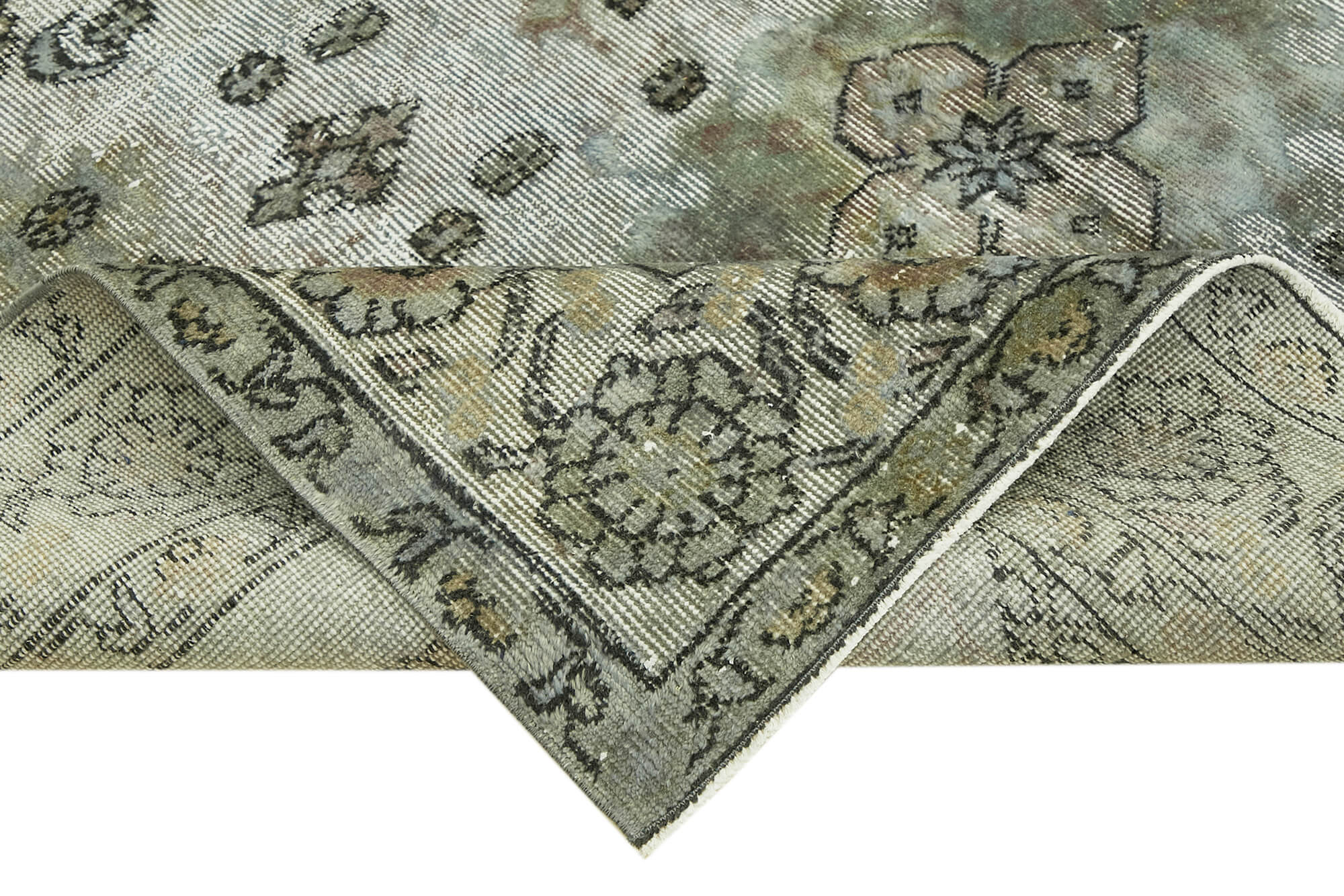6x9 Vintage Hand-Carved Turkish Rug - 42577
