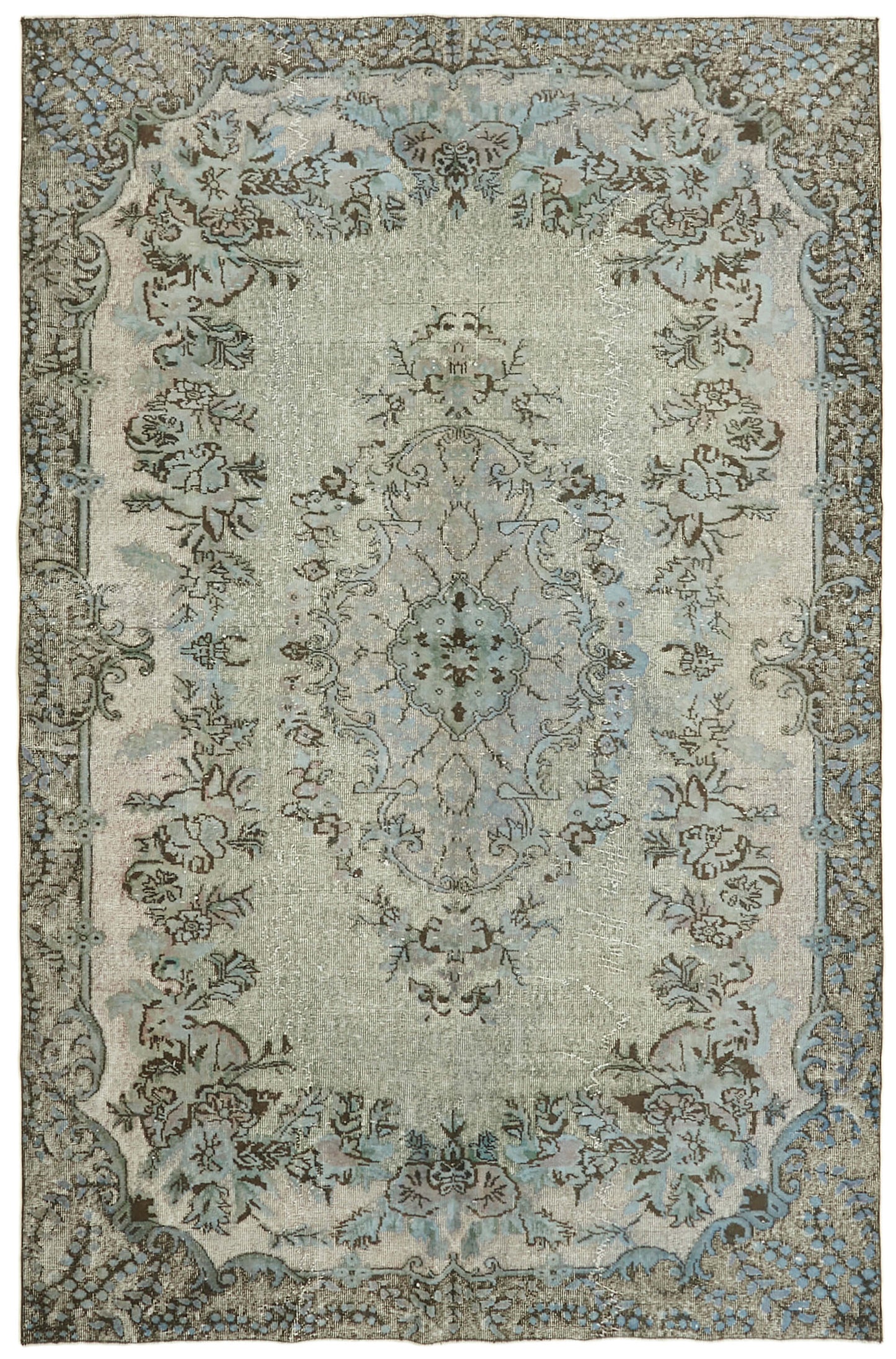 7x10 Blue Over Dyed Rug - 42592