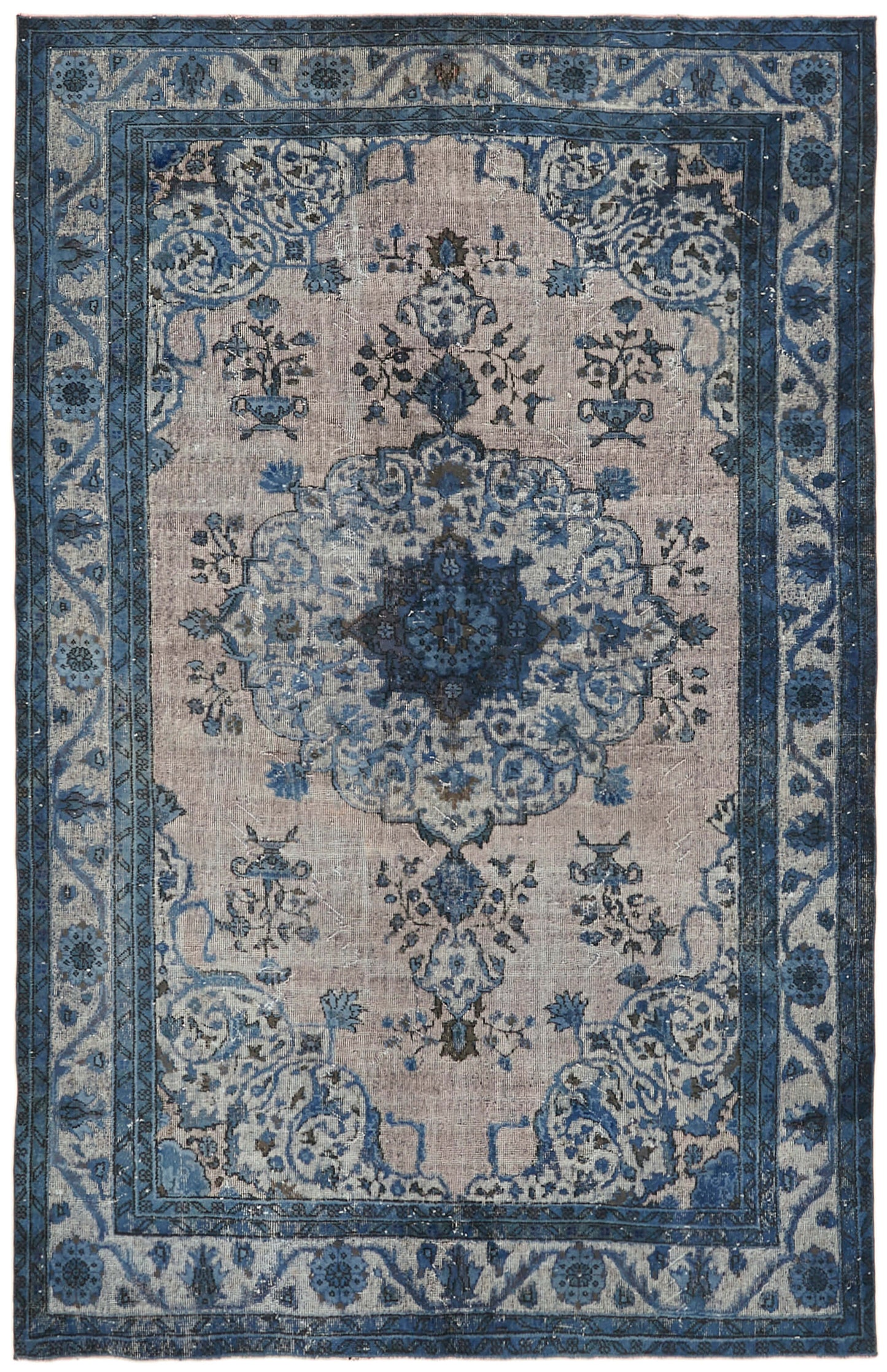 7x10 Blue Over Dyed Rug - 42612