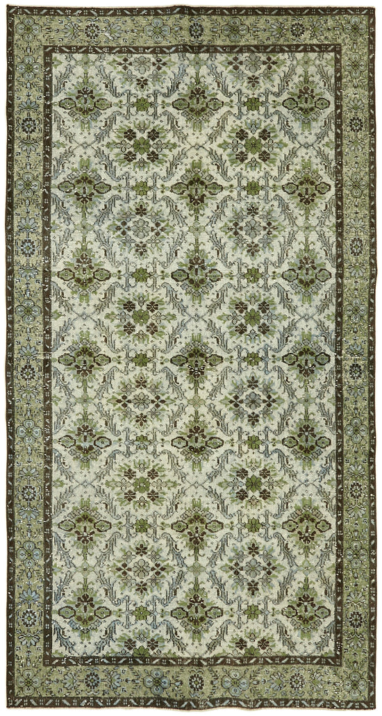 5x10 Green Over Dyed Rug - 42618