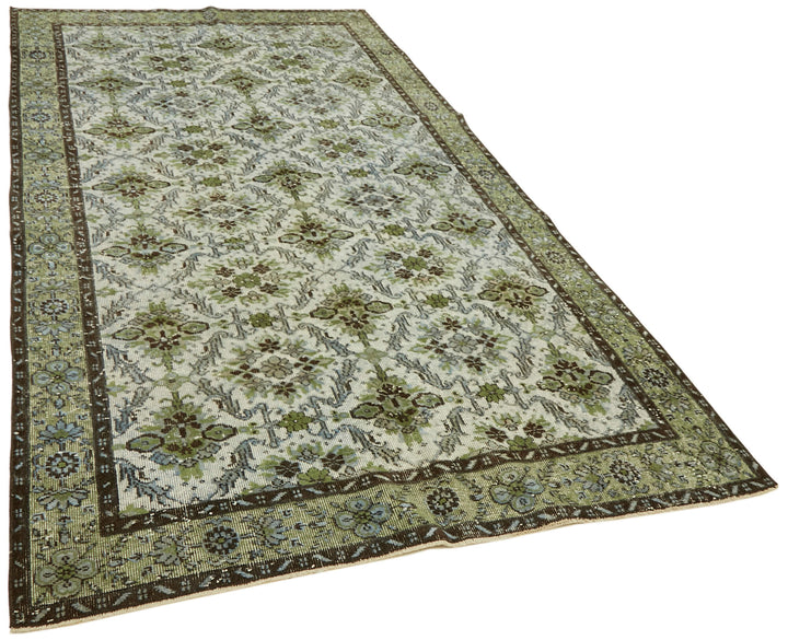 5x10 Green Over Dyed Rug - 42618