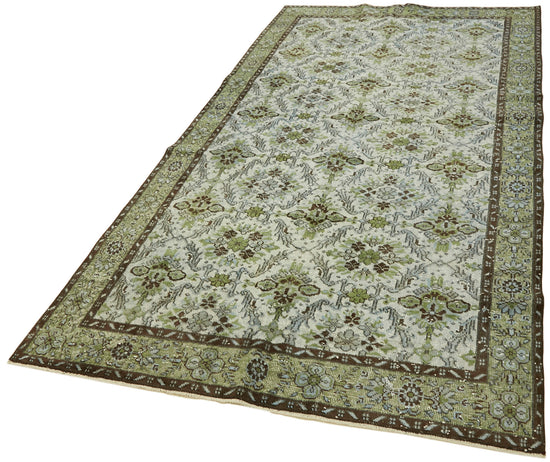 5x10 Green Over Dyed Rug - 42618