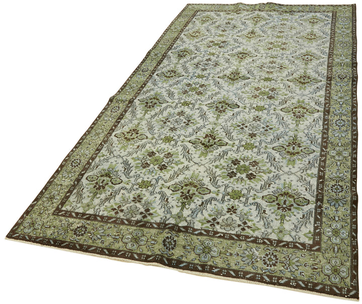 5x10 Green Over Dyed Rug - 42618