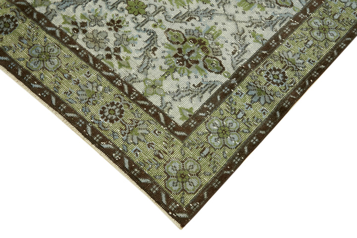 5x10 Green Over Dyed Rug - 42618