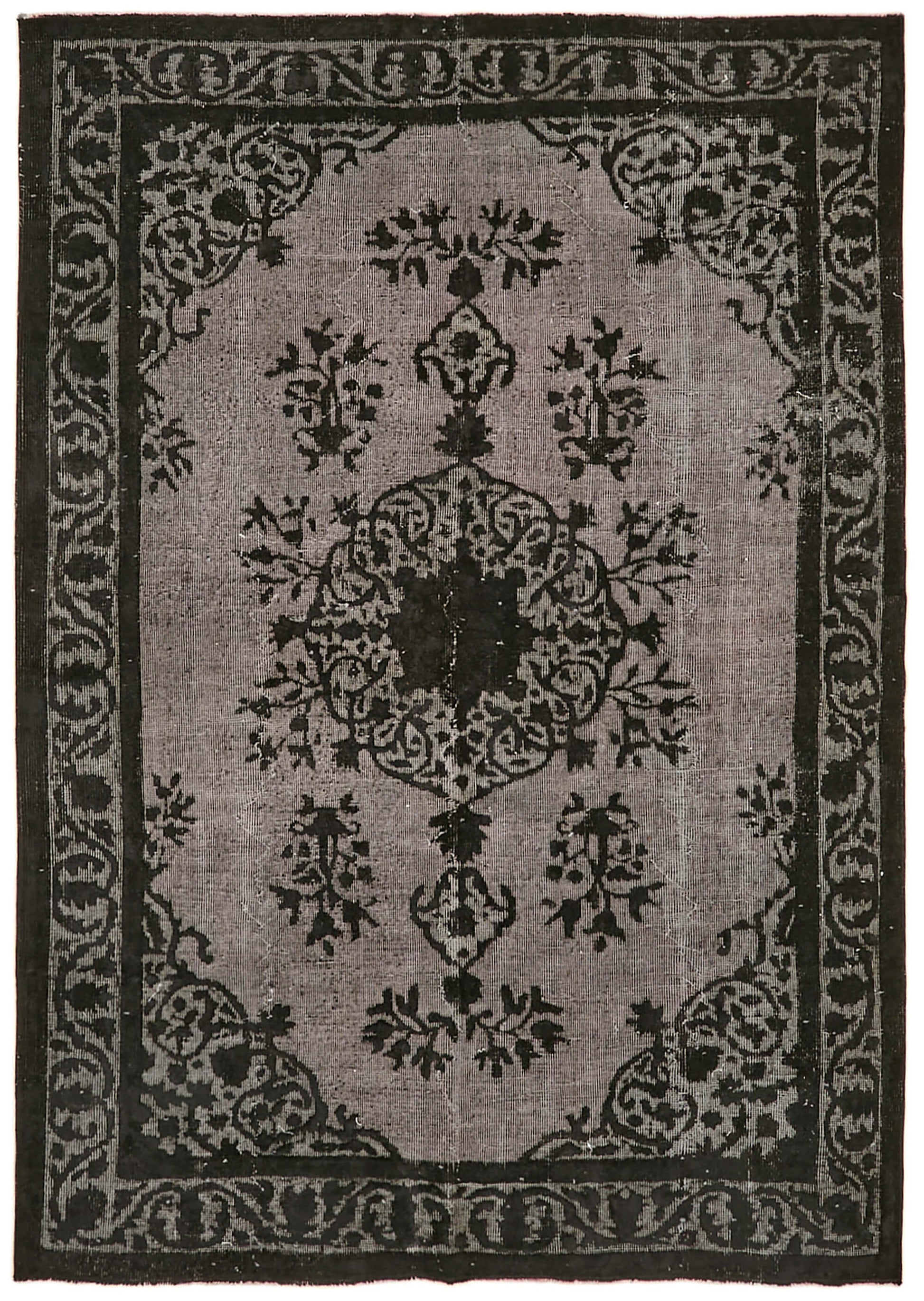 6x8 Black Over Dyed Rug - 42630