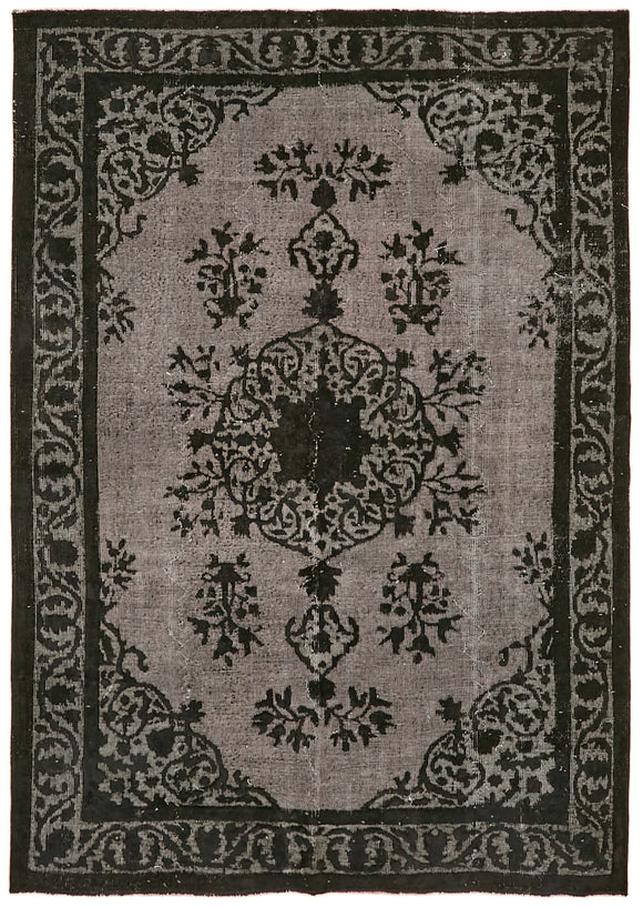 6x8 Black Over Dyed Rug - 42630