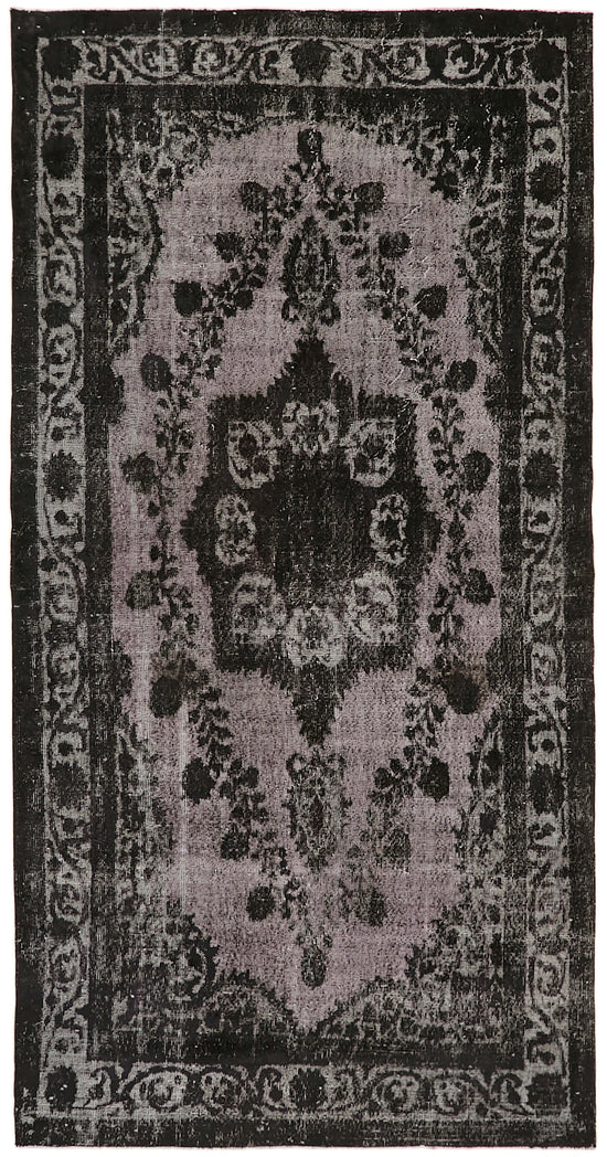 5x10 Black Over Dyed Rug - 42632