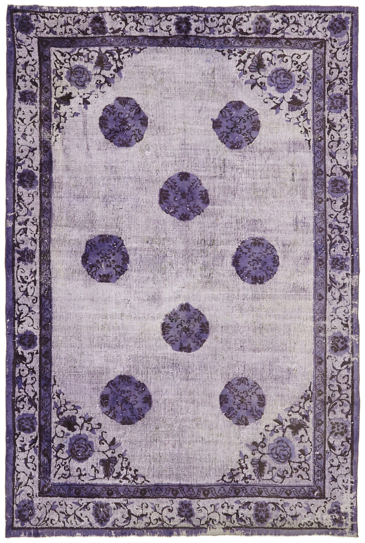 7x10 Purple Over Dyed Rug - 42640