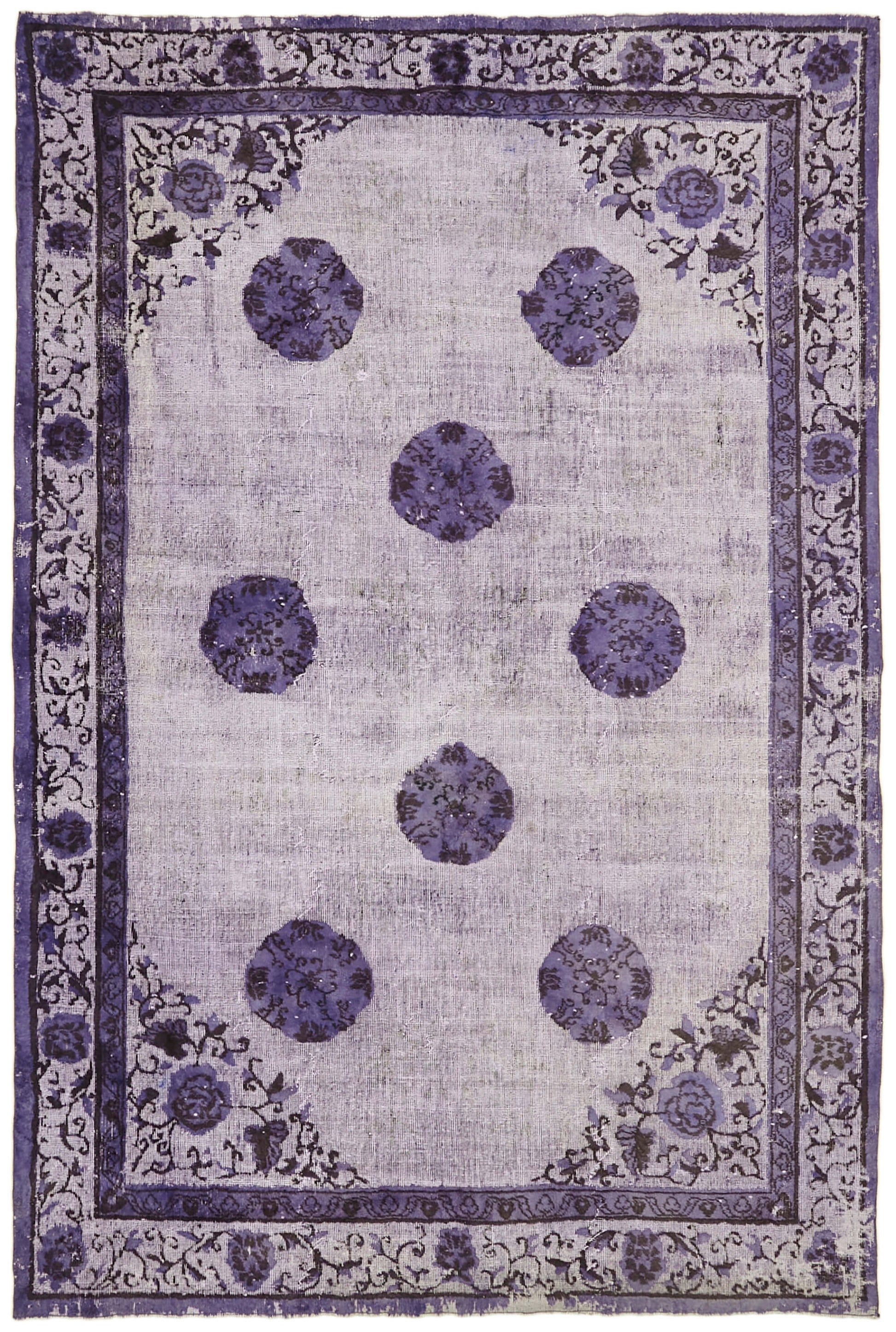 7x10 Purple Over Dyed Rug - 42640