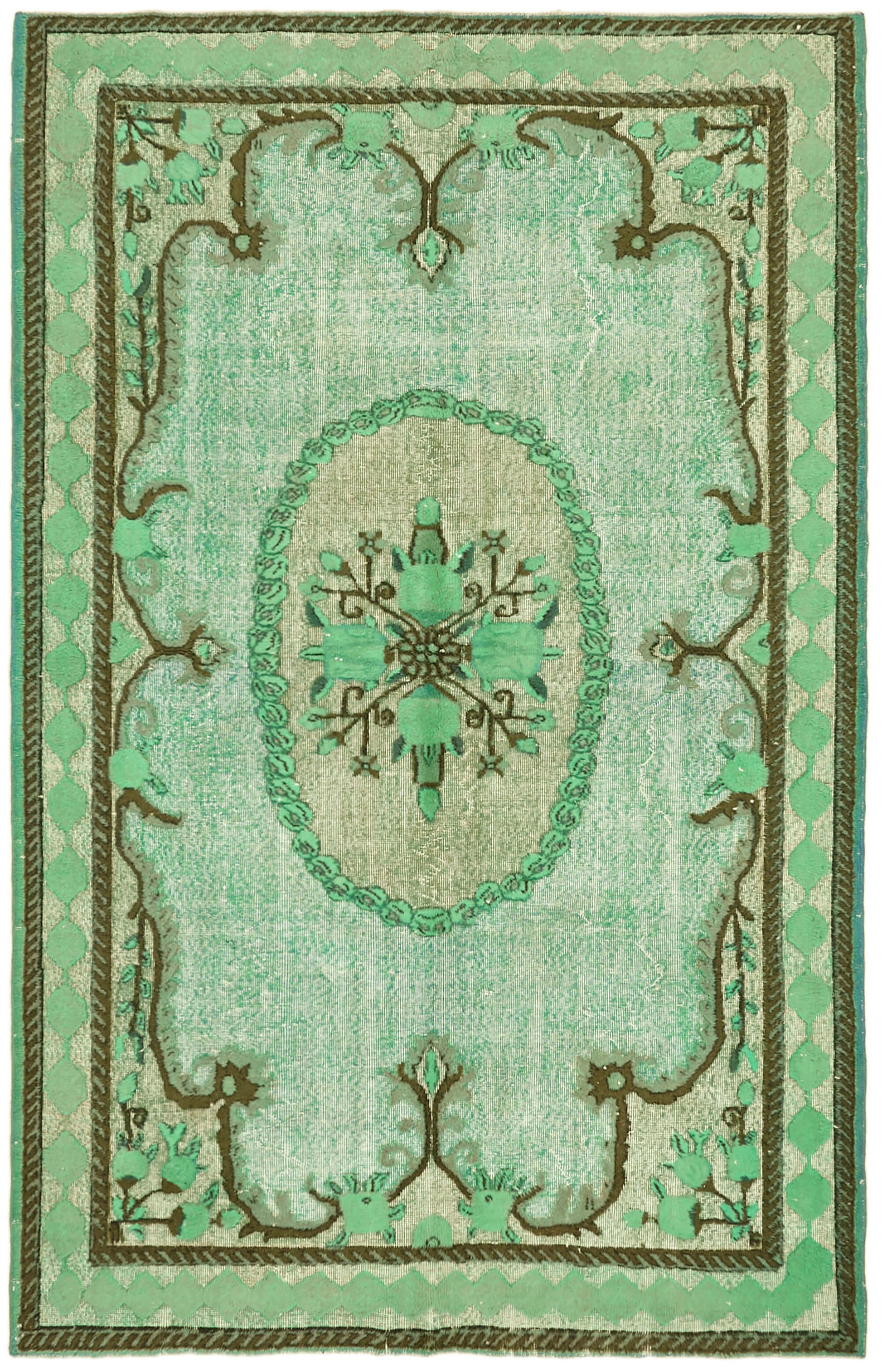 7x10 Turquoise Over Dyed Rug - 42652