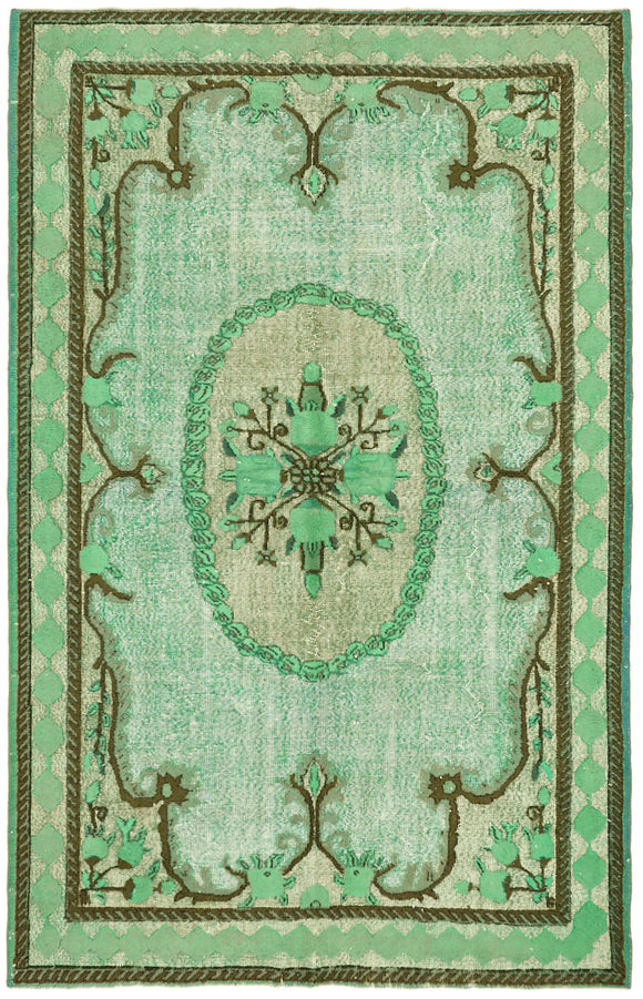 7x10 Turquoise Over Dyed Rug - 42652