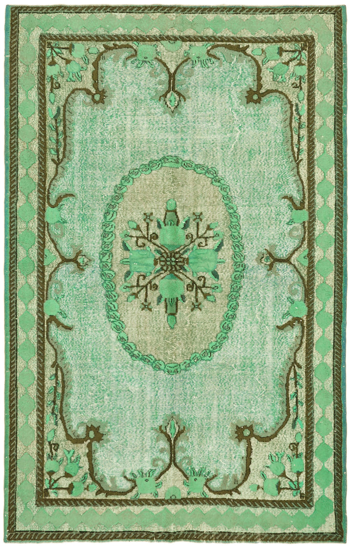 7x10 Turquoise Over Dyed Rug - 42652