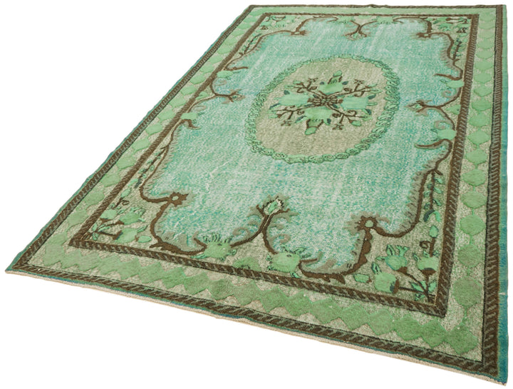 7x10 Turquoise Over Dyed Rug - 42652