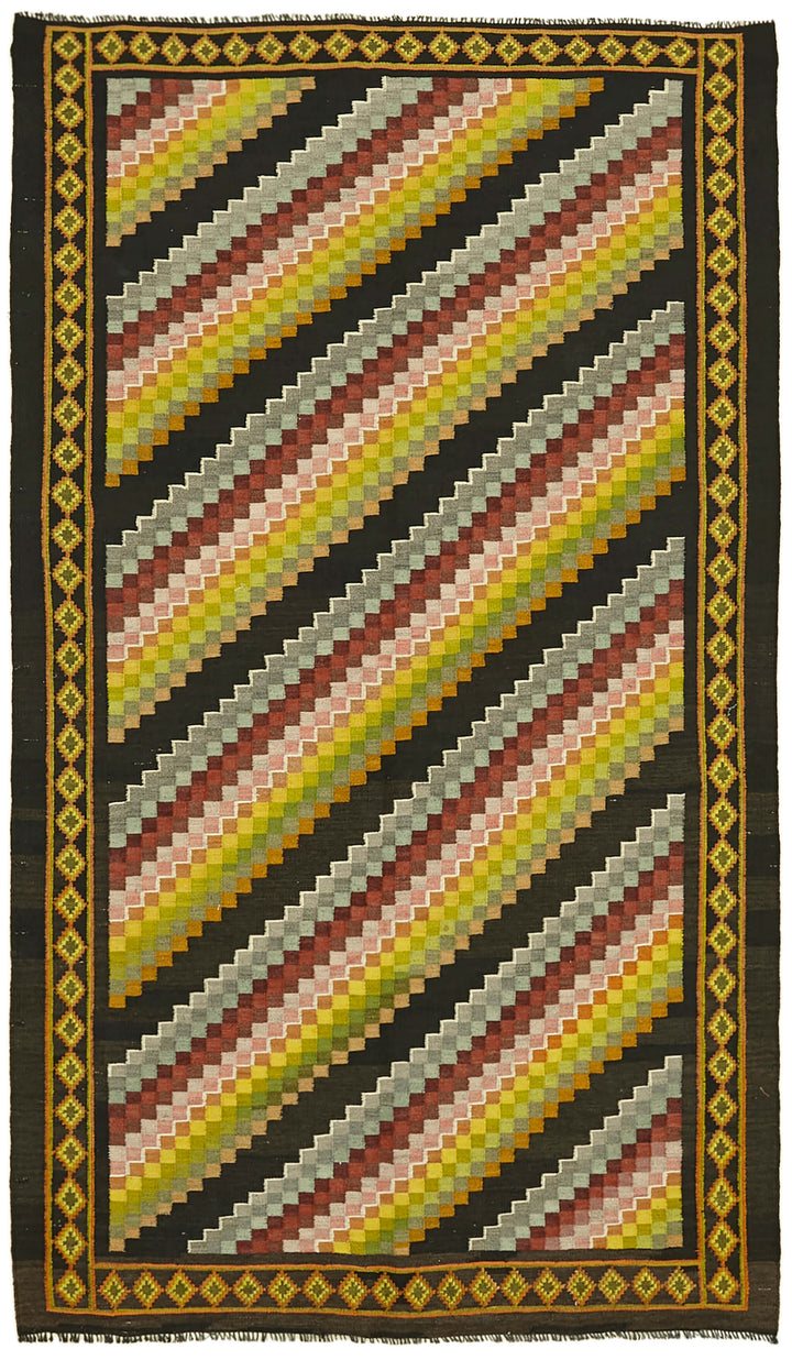 5x8 Multicolor Vintage Moldovan Kilim Rug - 42670