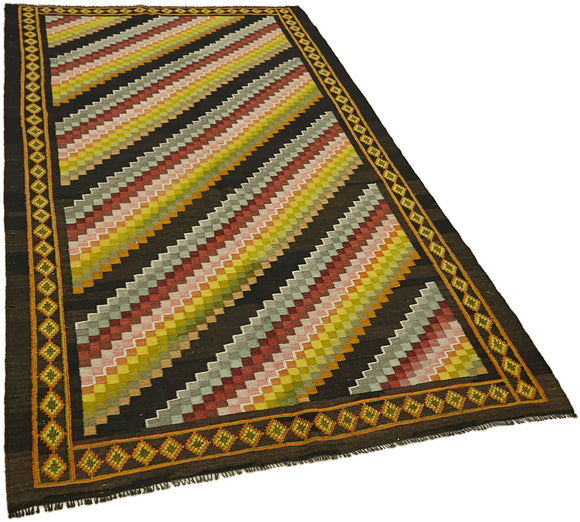 5x8 Multicolor Vintage Moldovan Kilim Rug - 42670
