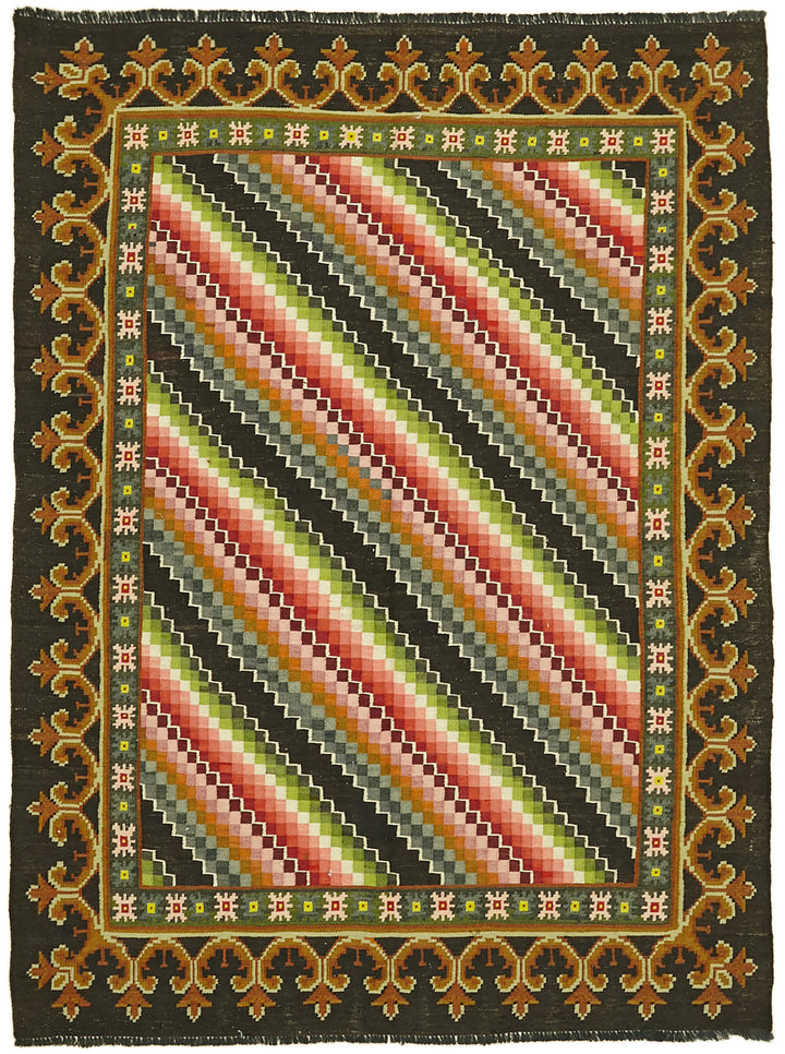 5x7 Multicolor Vintage Moldovan Kilim Rug - 42671