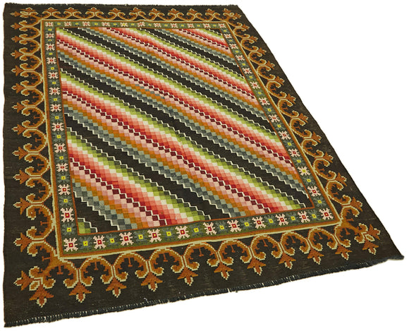 5x7 Multicolor Vintage Moldovan Kilim Rug - 42671
