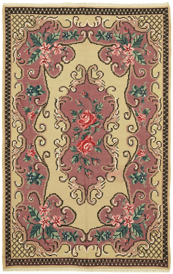 6x9 Multicolor Vintage Moldovan Kilim Rug - 42672